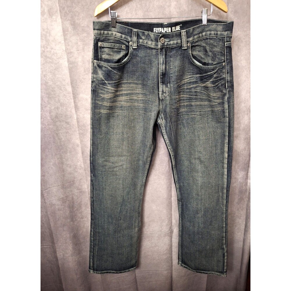 Vintage Flypaper Blue Bootcut Jeans Mens 36x32 Y2K Grunge Western Cowboy Skater